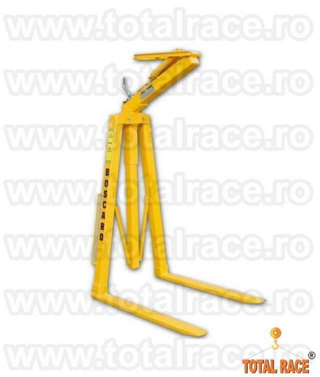 Furci macara cu sistem de echilibrare automata