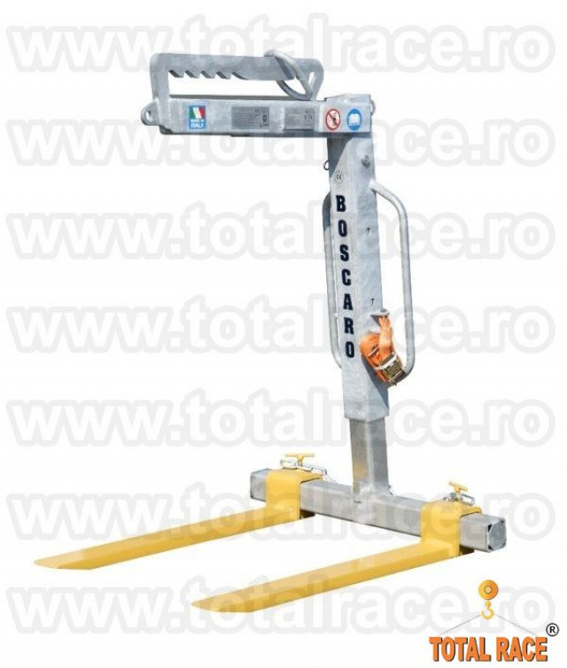 Furci macara cu sistem de echilibrare automata