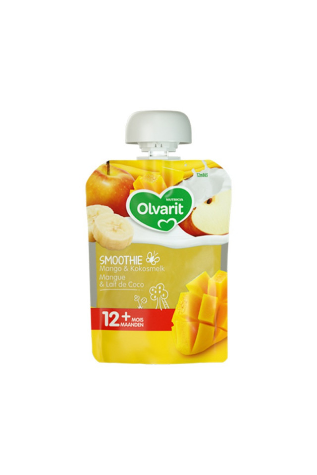 Olvarit Smoothie Bebelusi cu Mango, Banane si Nuca de cocos